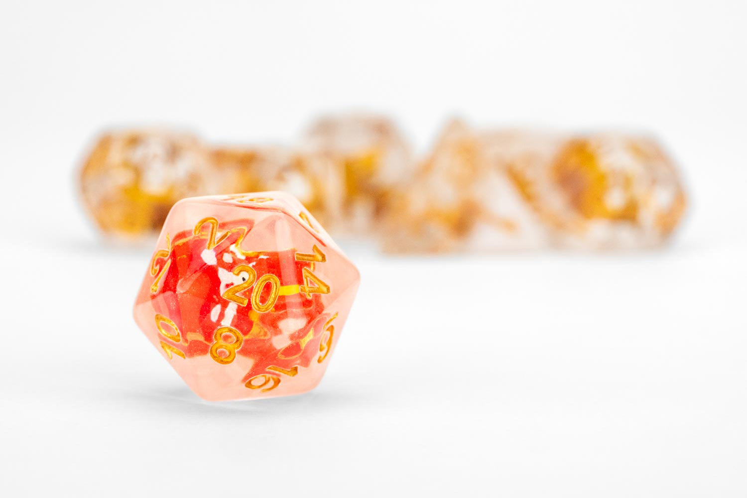 Santa Set Reindeer Dice 16mm Resin Poly Dice Set