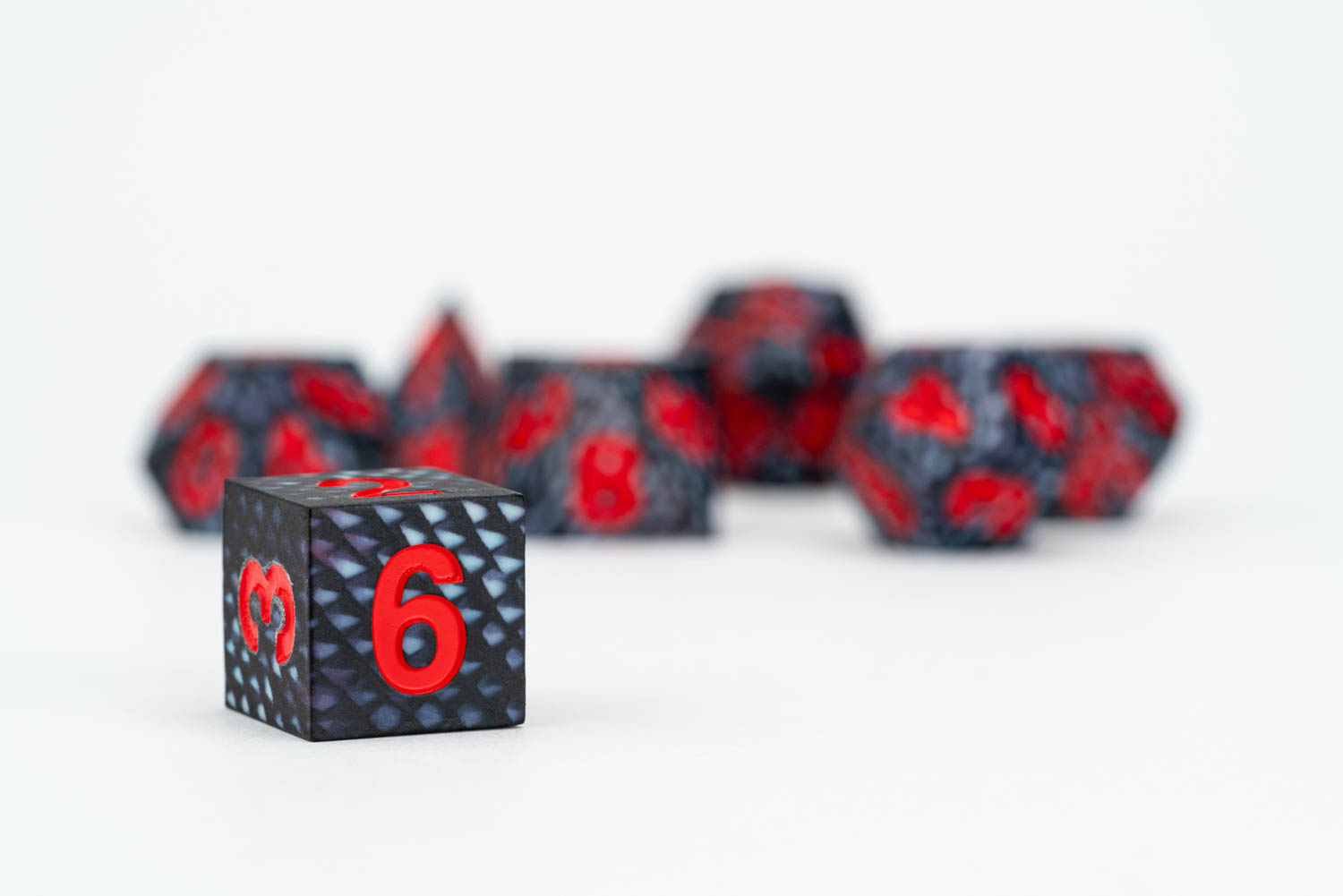 Dragon Storm Silicone Dice Set: Black Dragon Scales