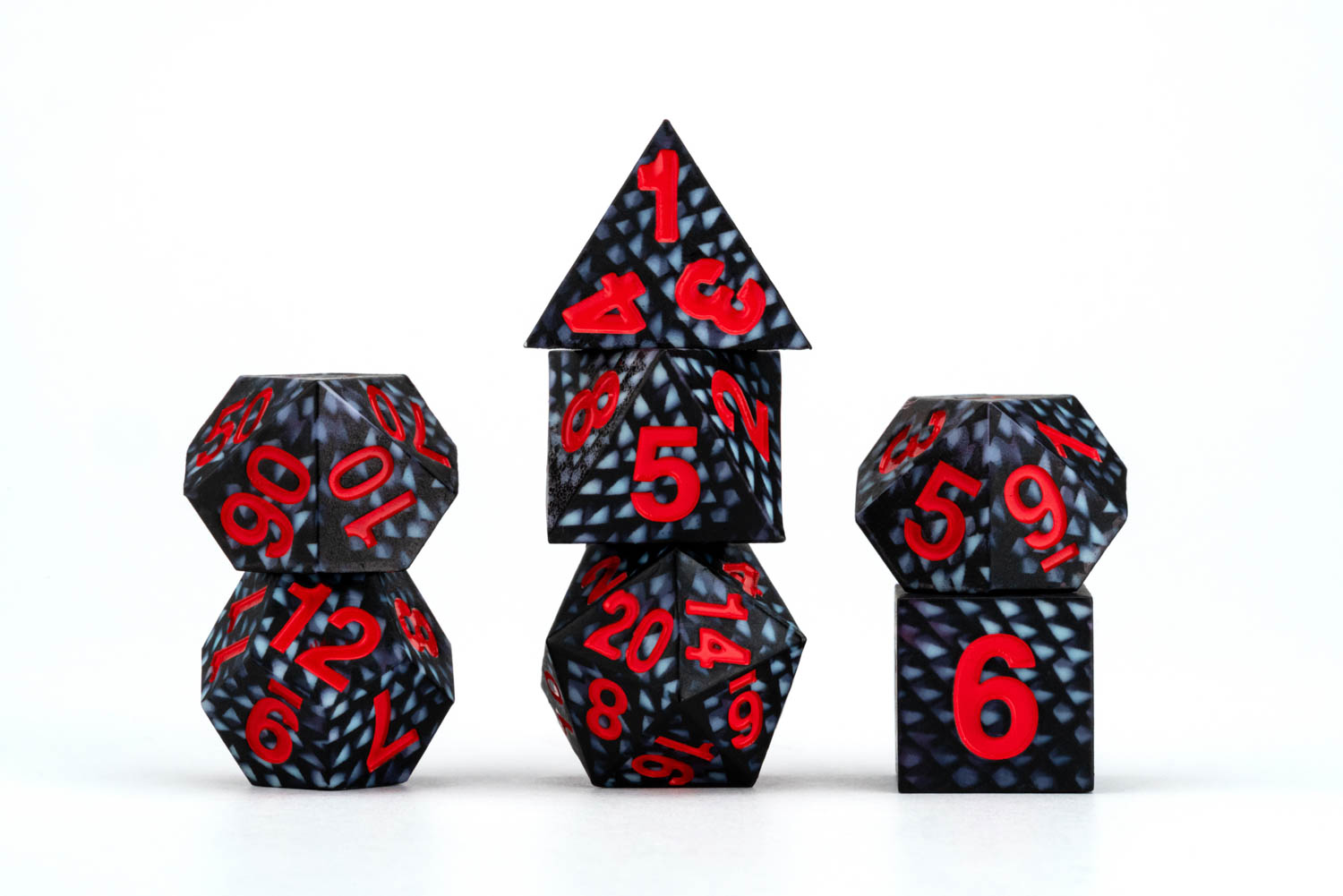 Dragon Storm Silicone Dice Set: Black Dragon Scales