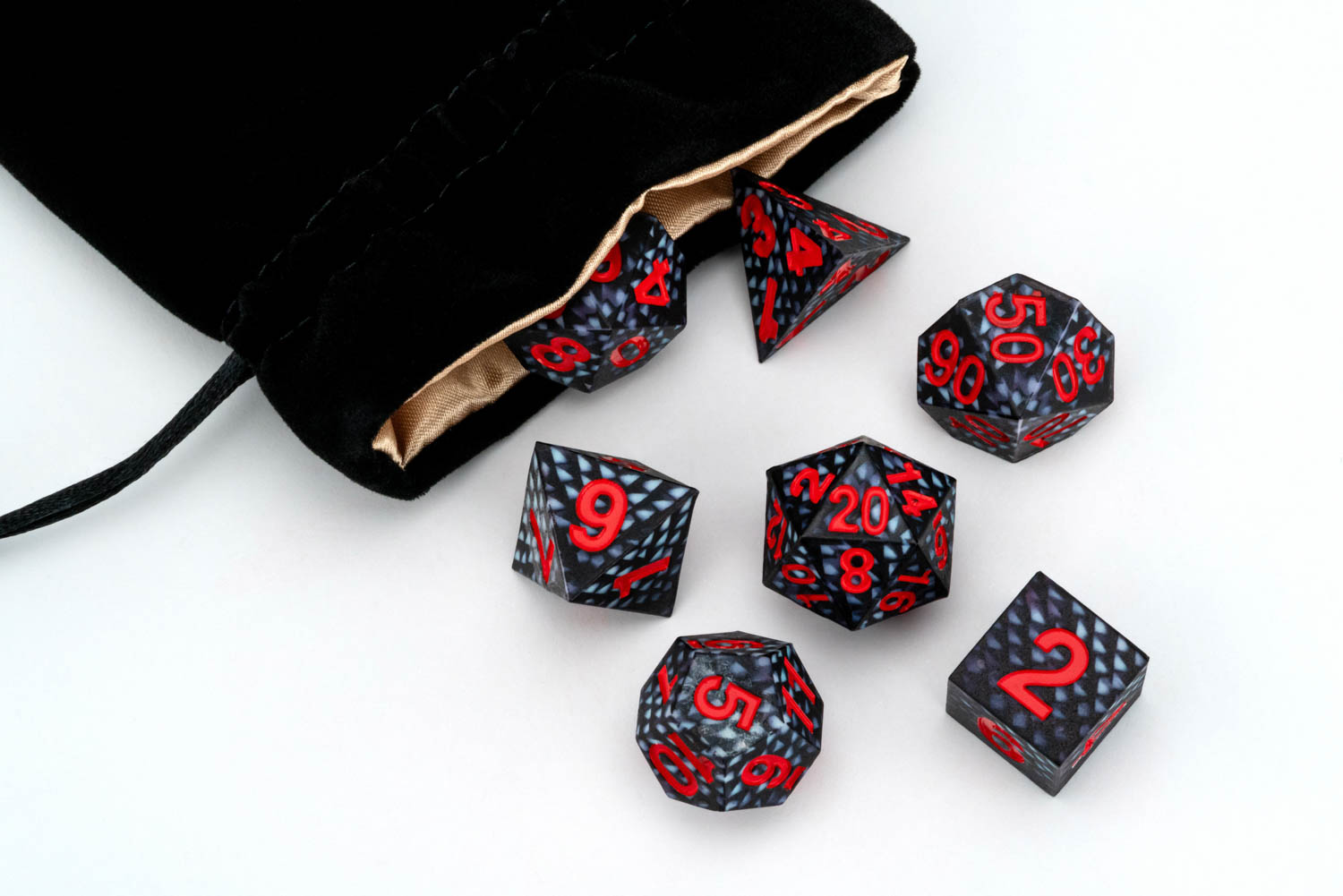 Dragon Storm Silicone Dice Set: Black Dragon Scales