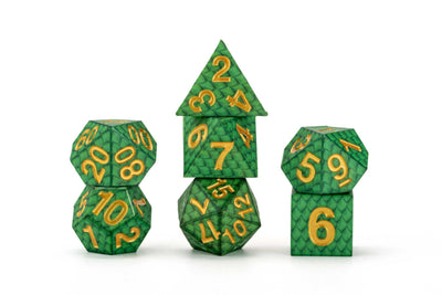 Dragon Storm Silicone Dice Set: Green Dragon Scales, image 4