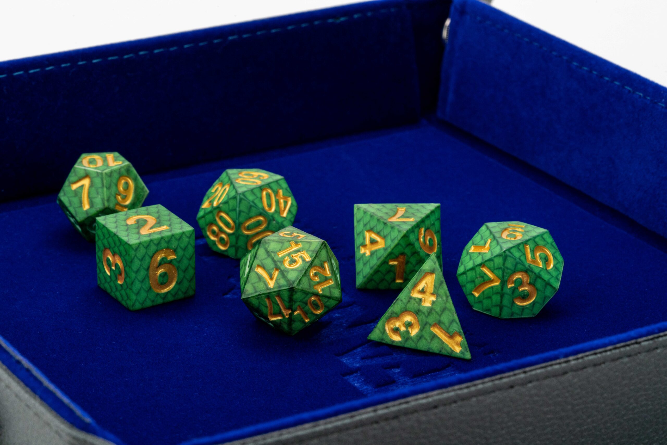 Dragon Storm Silicone Dice Set: Green Dragon Scales