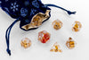 Snowflake Velvet Dice Bag With Satin Liner 4"x6"