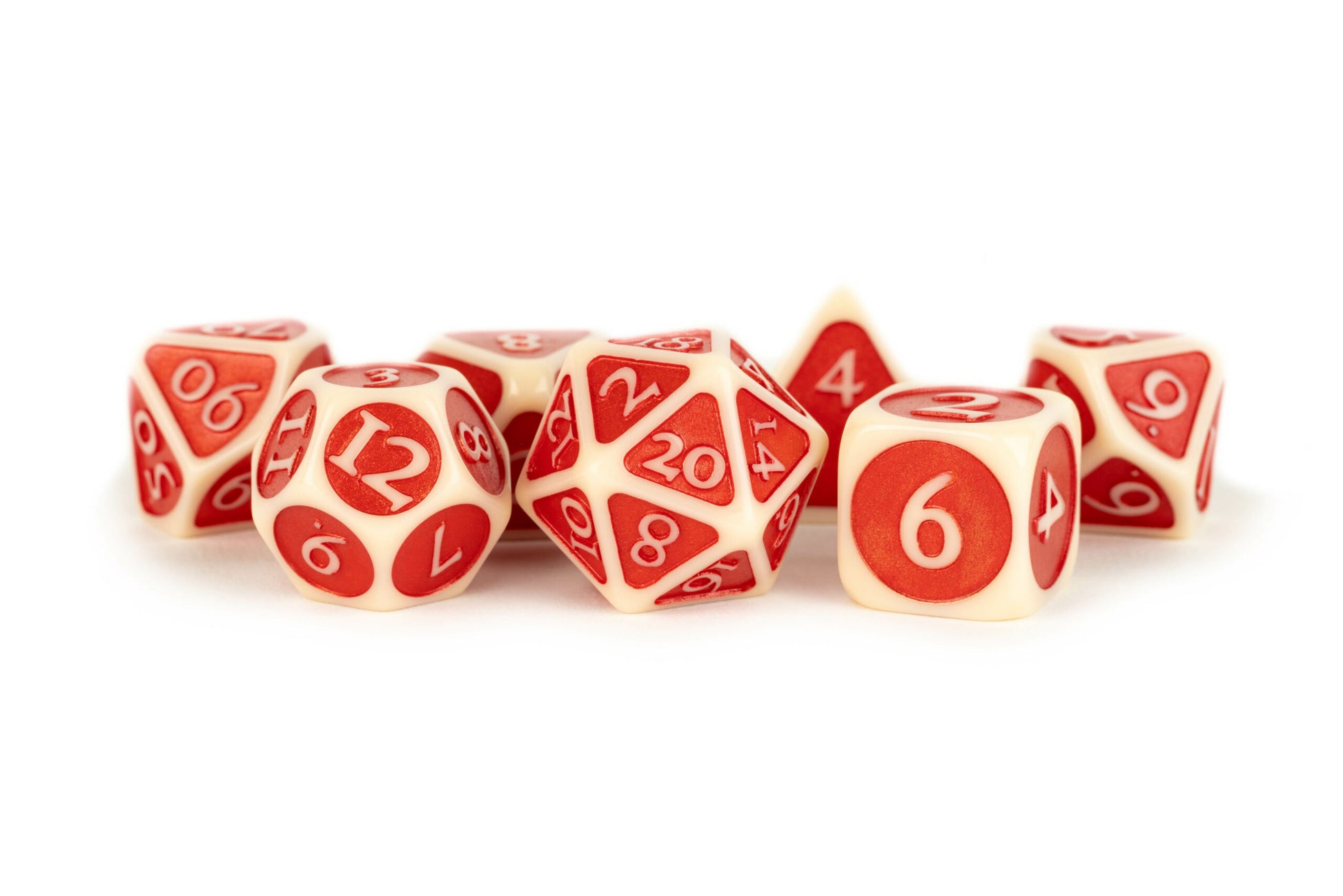 ivory with red enamel