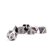 Antique Silver 16mm Polyhedral Dice Set