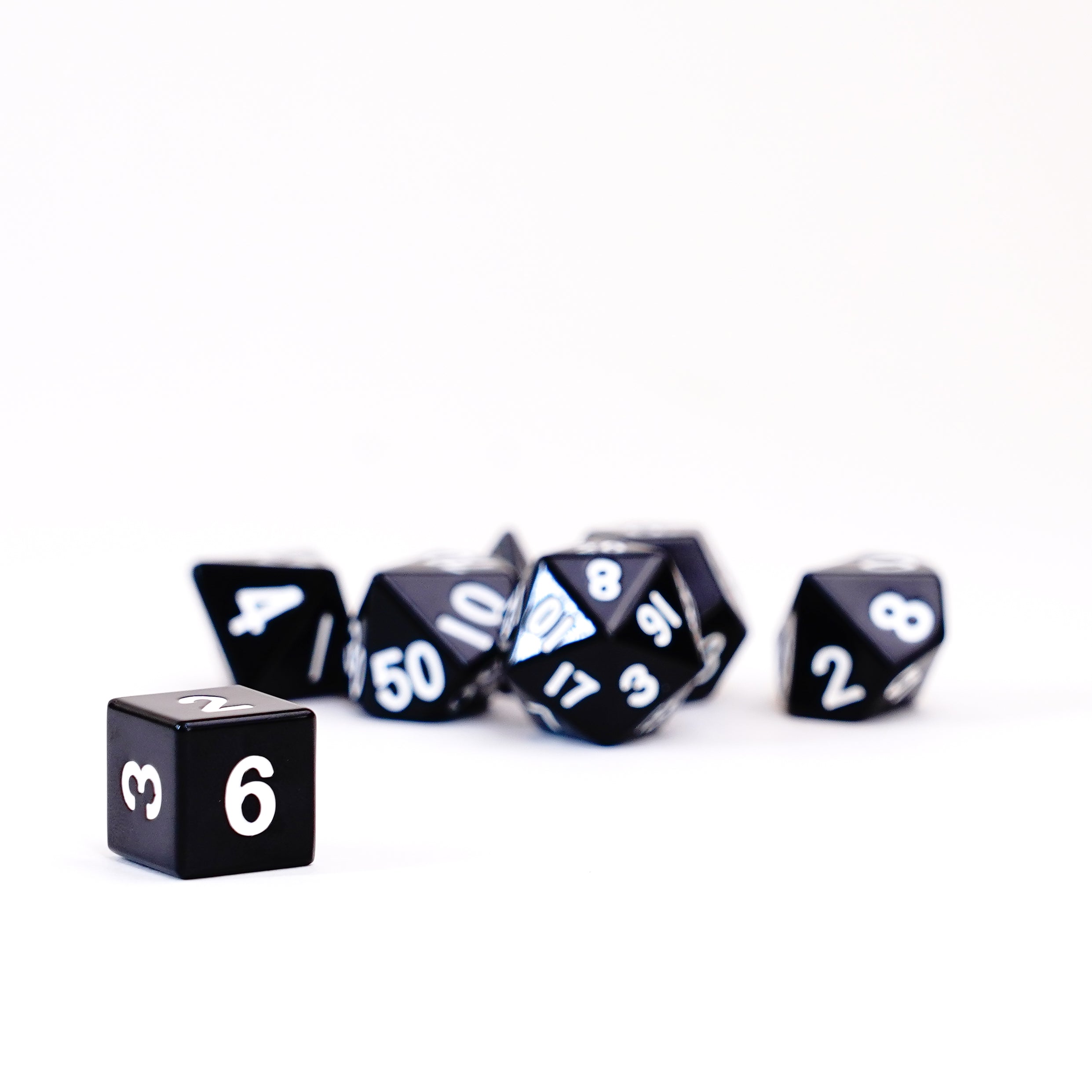 Black 16mm Polyhedral Dice Set
