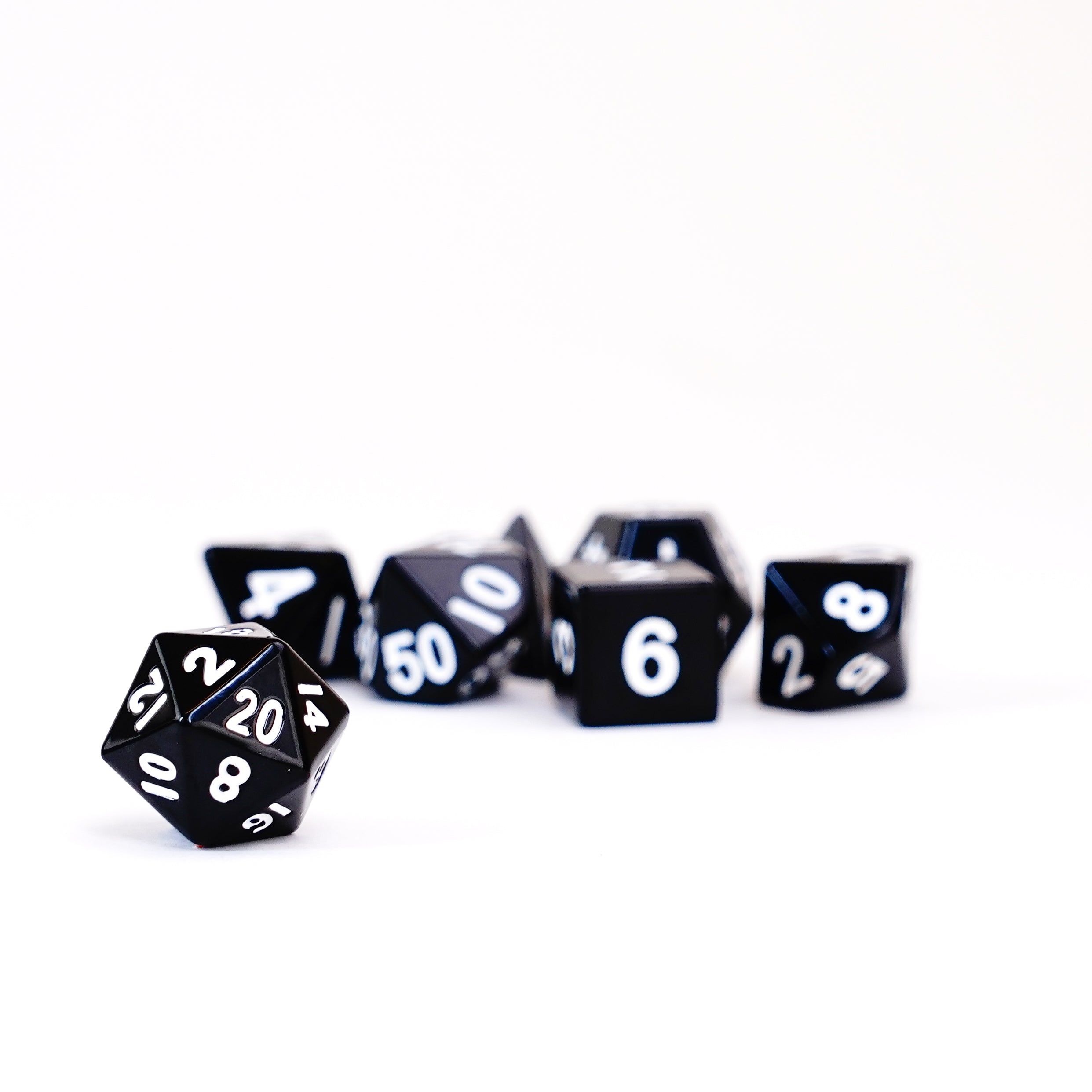 Black 16mm Polyhedral Dice Set