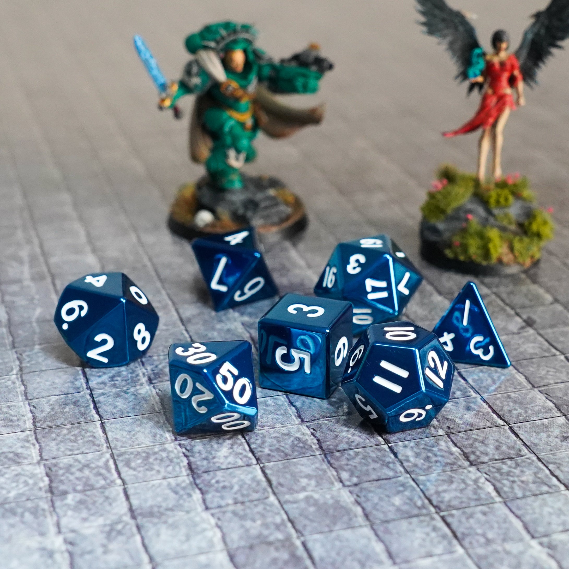 Blue 16mm Polyhedral Dice Set