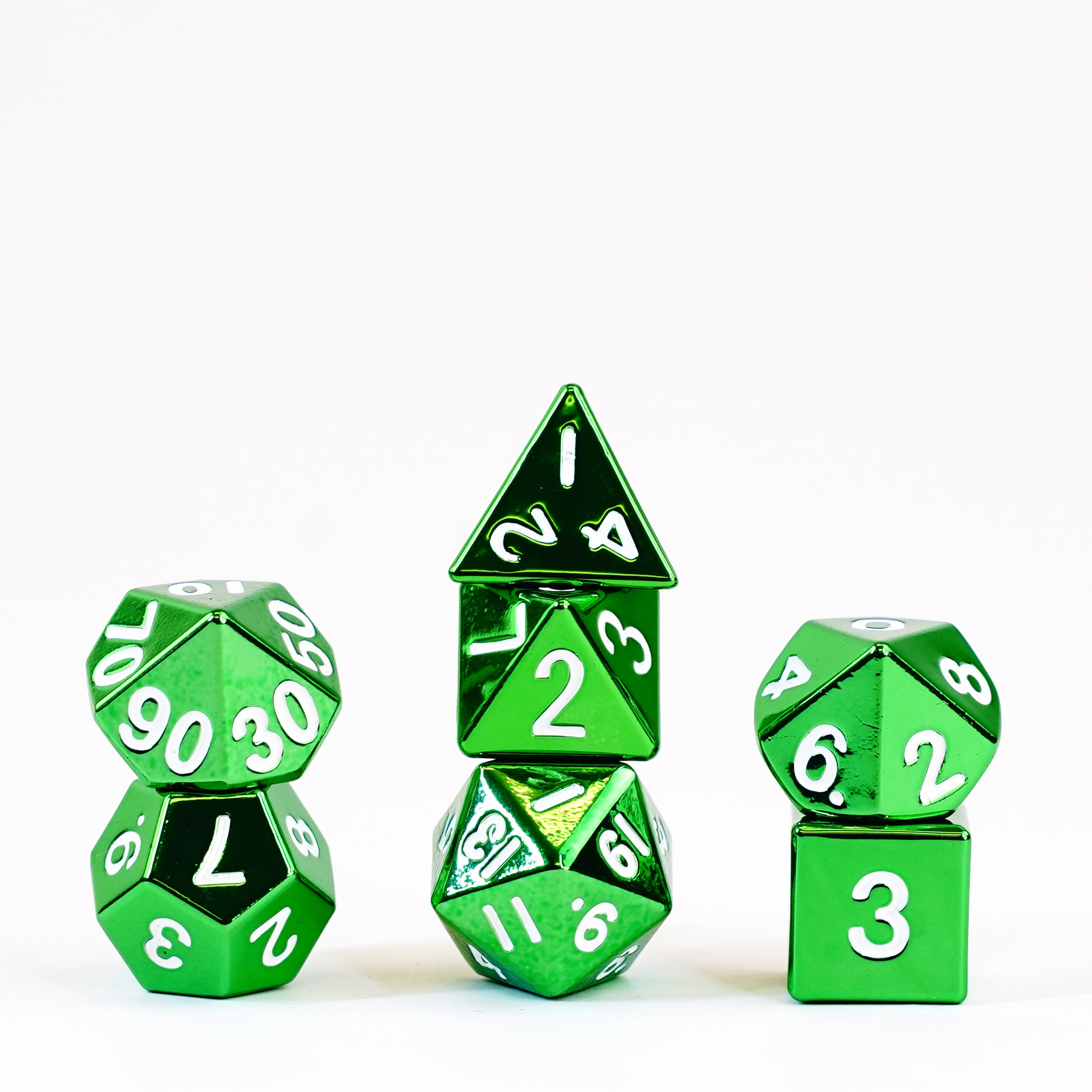 Green 16mm Polyhedral Dice Set
