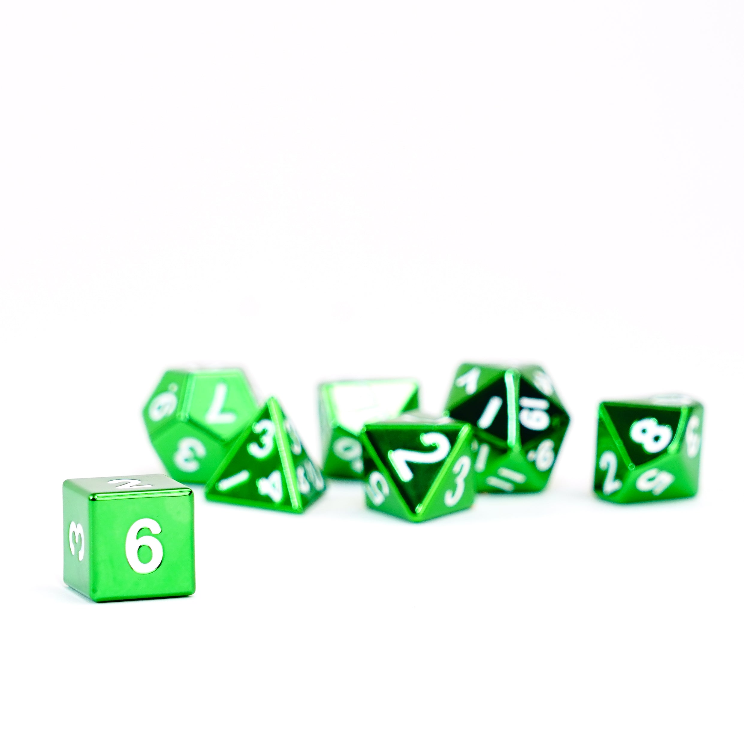 Green 16mm Polyhedral Dice Set