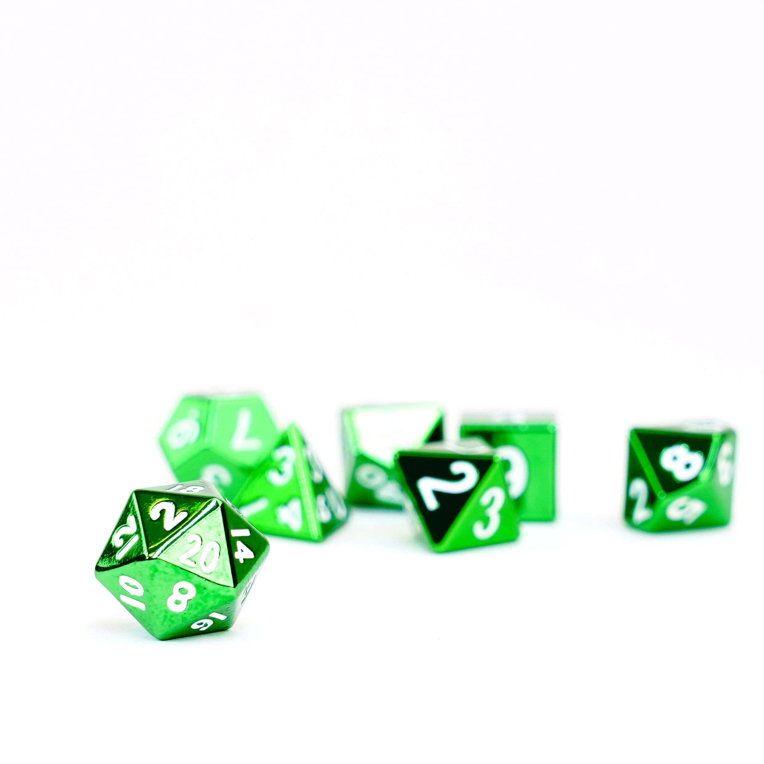 Green 16mm Polyhedral Dice Set