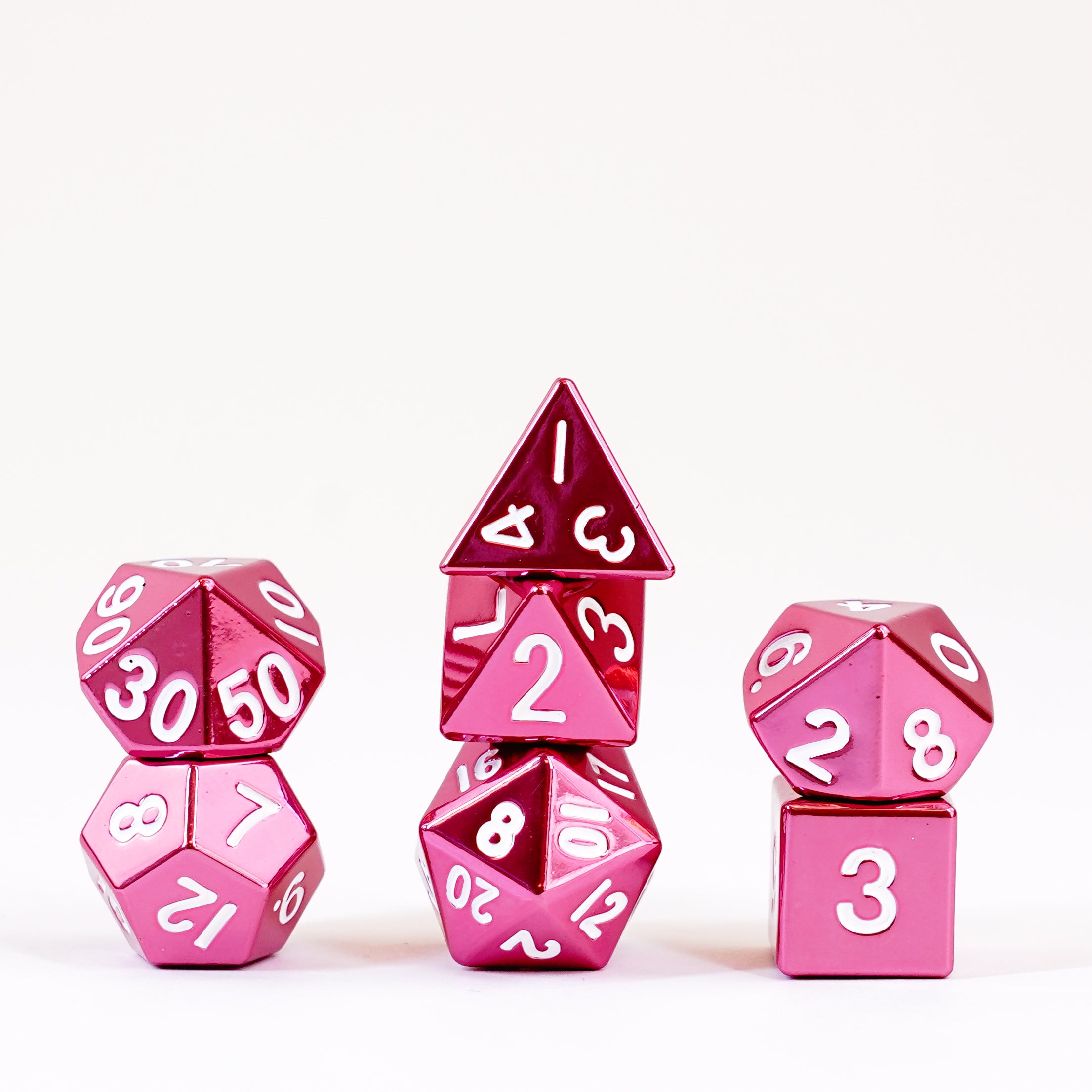 Pink 16mm Polyhedral Dice Set