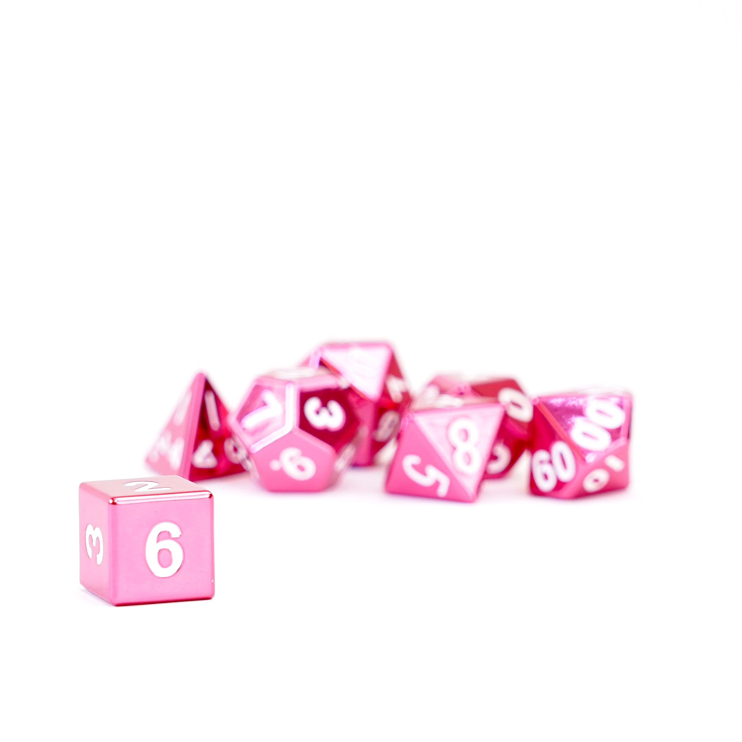 Pink 16mm Polyhedral Dice Set
