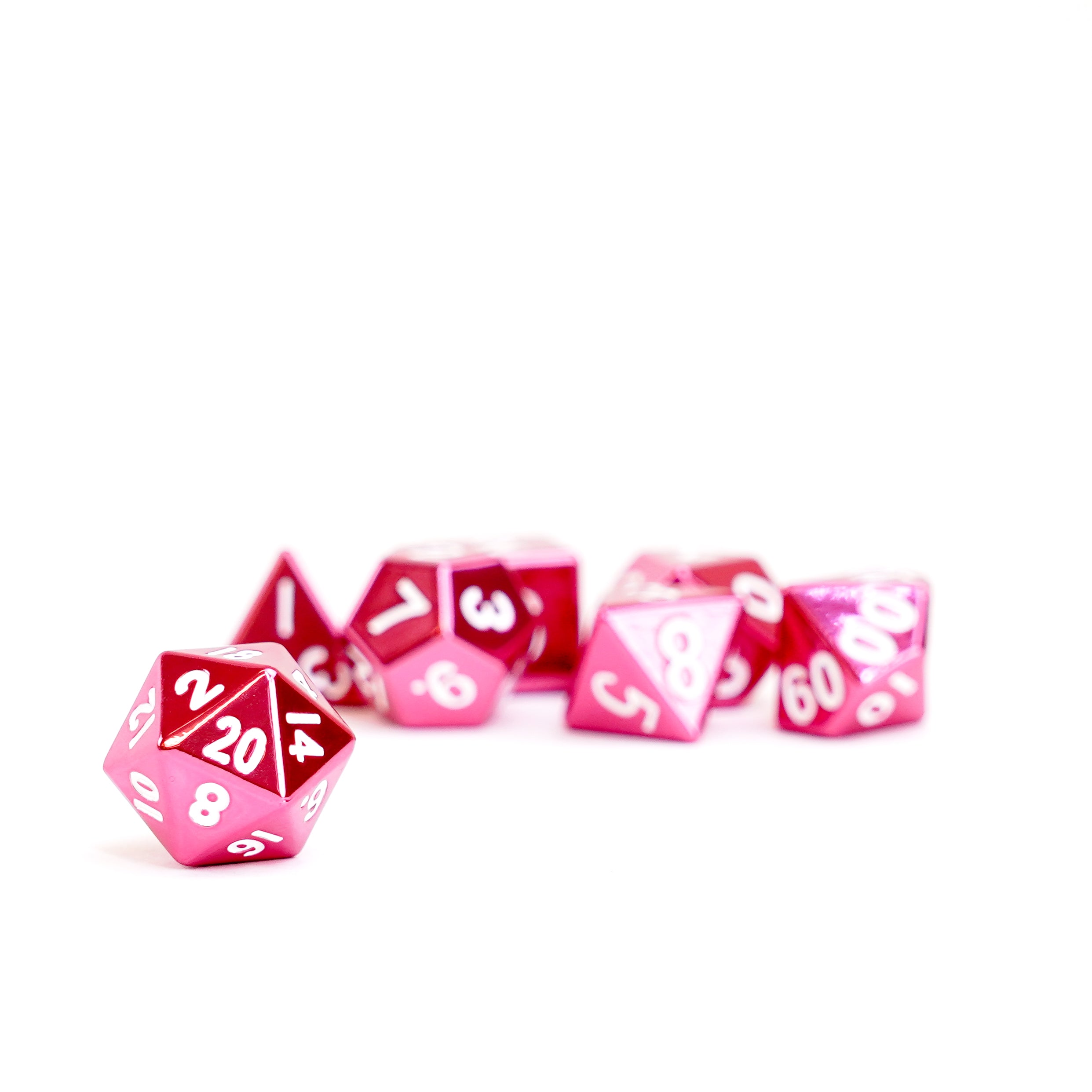 Pink 16mm Polyhedral Dice Set