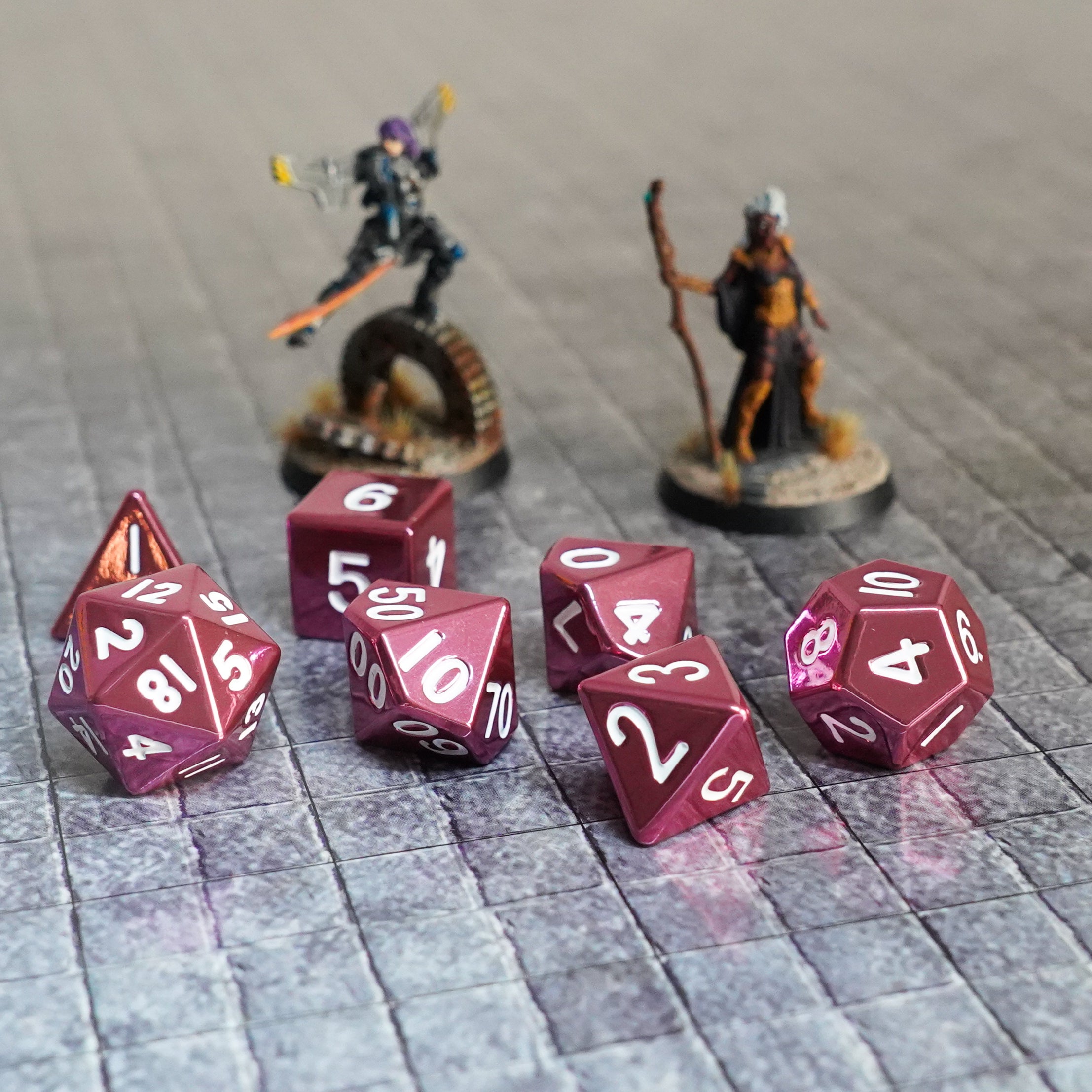Pink 16mm Polyhedral Dice Set