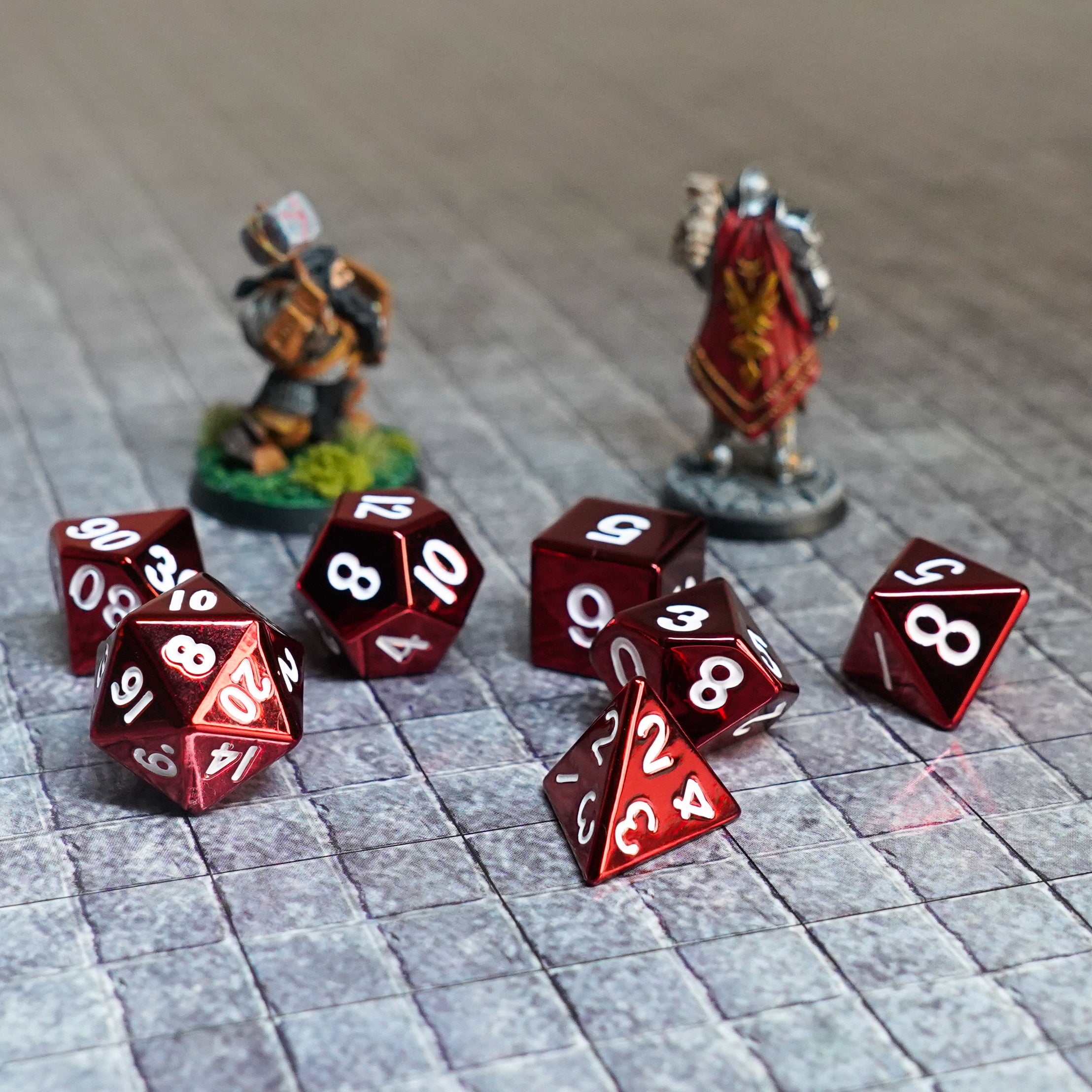 Red 16mm Polyhedral Dice Set