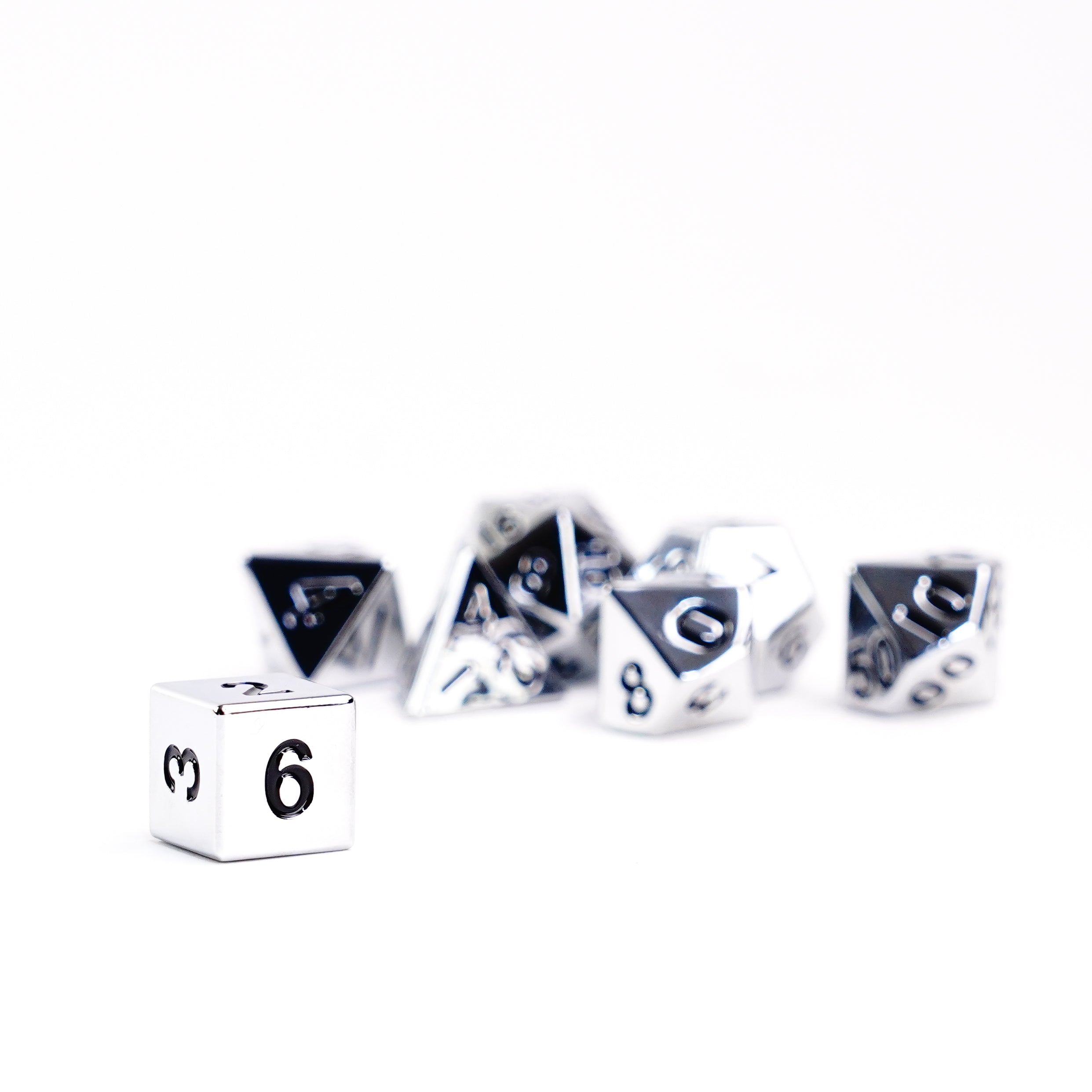 Silver 16mm Polyhedral Dice Set
