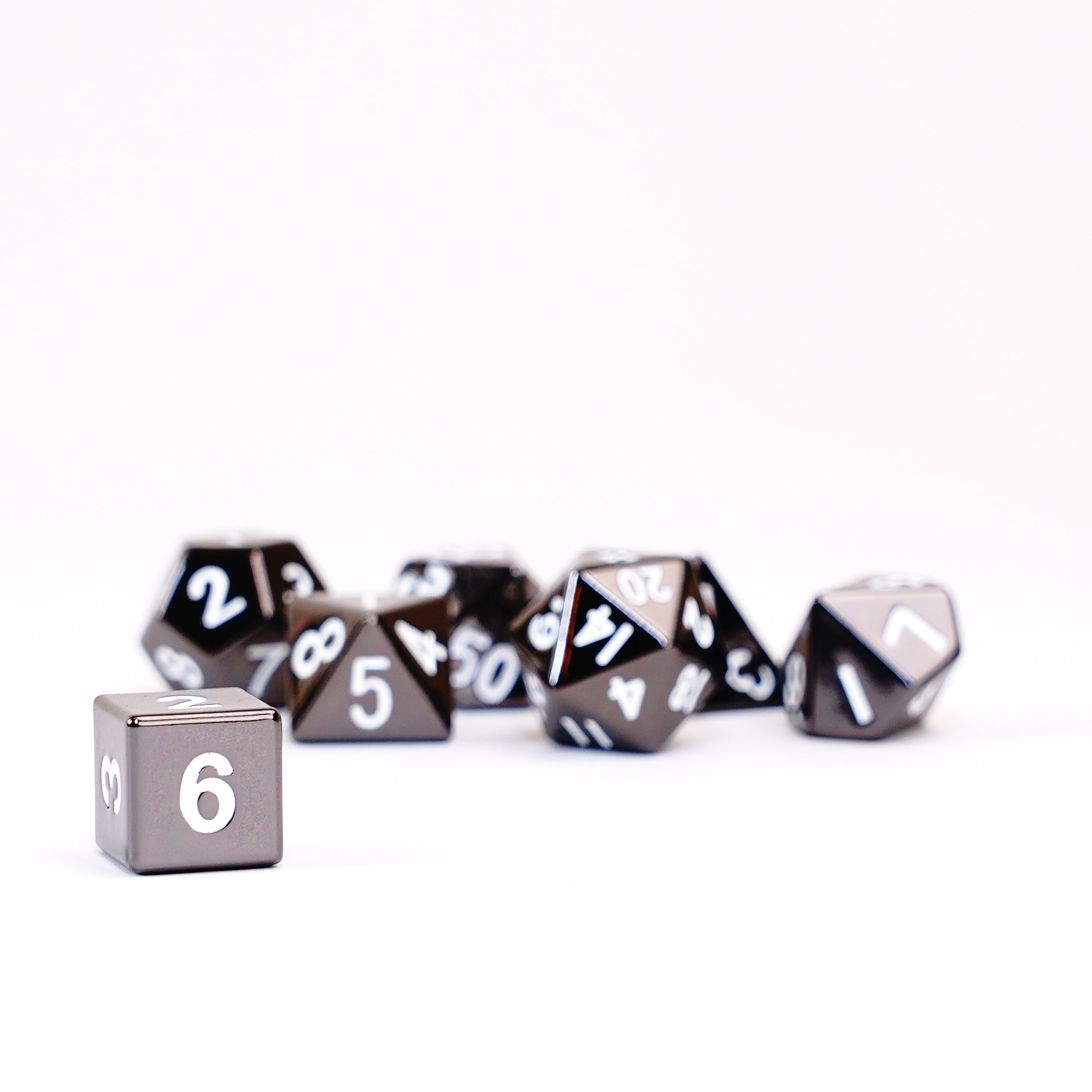 Sterling Gray 16mm Polyhedral Dice Set