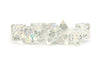 Rainbow Frost dice set with mylar and silver numbers
