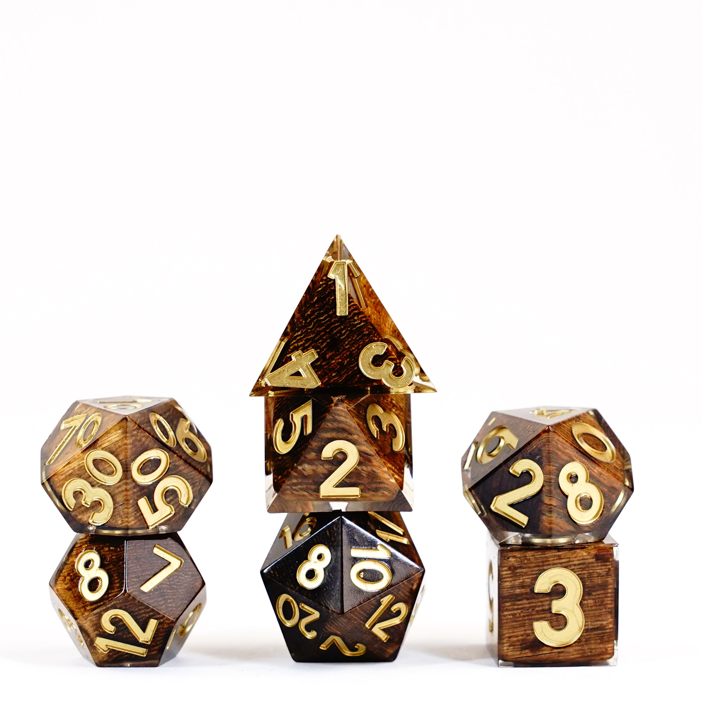 Hand Crafted Sharp Edge Resin Sealed Wood Dice