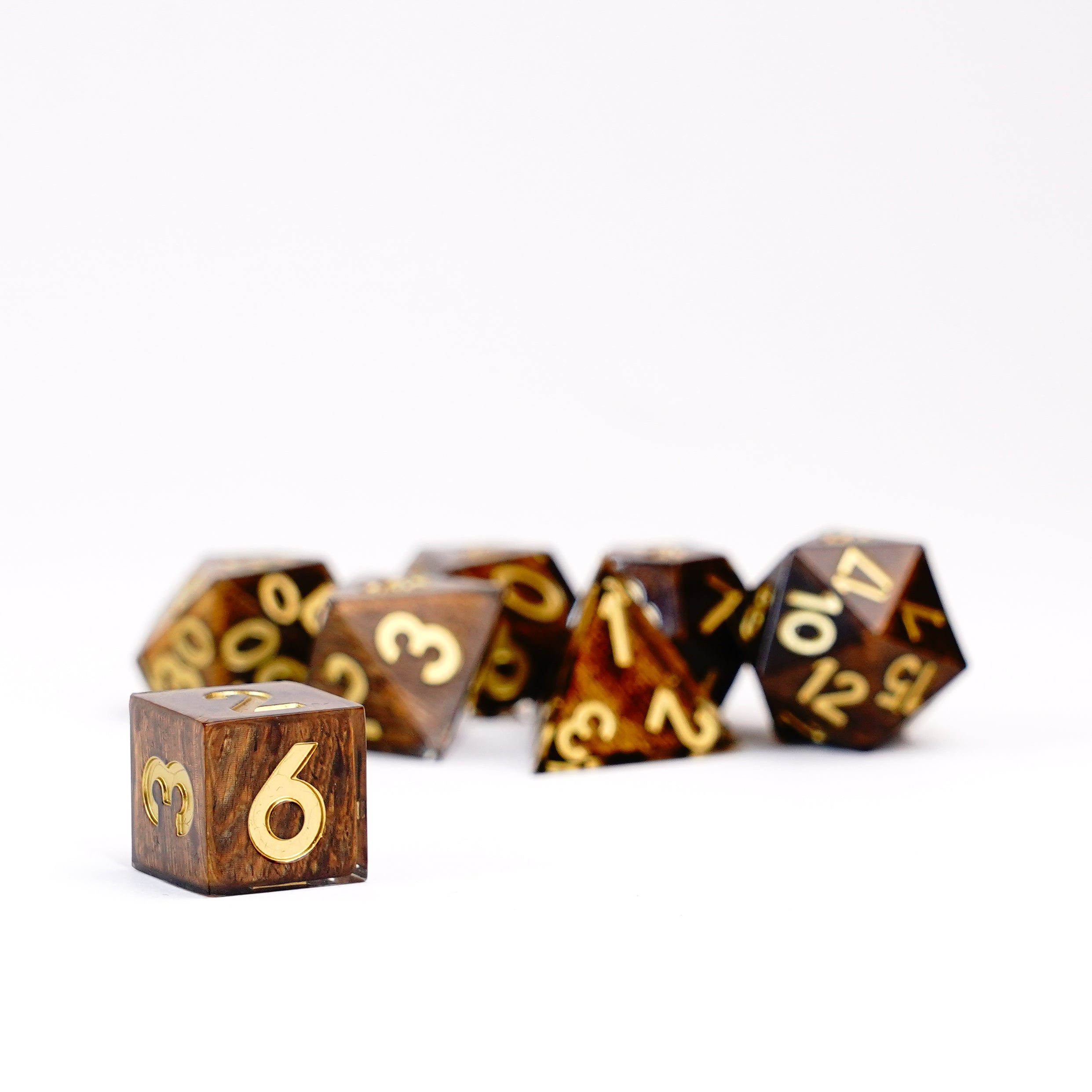 Hand Crafted Sharp Edge Resin Sealed Wood Dice