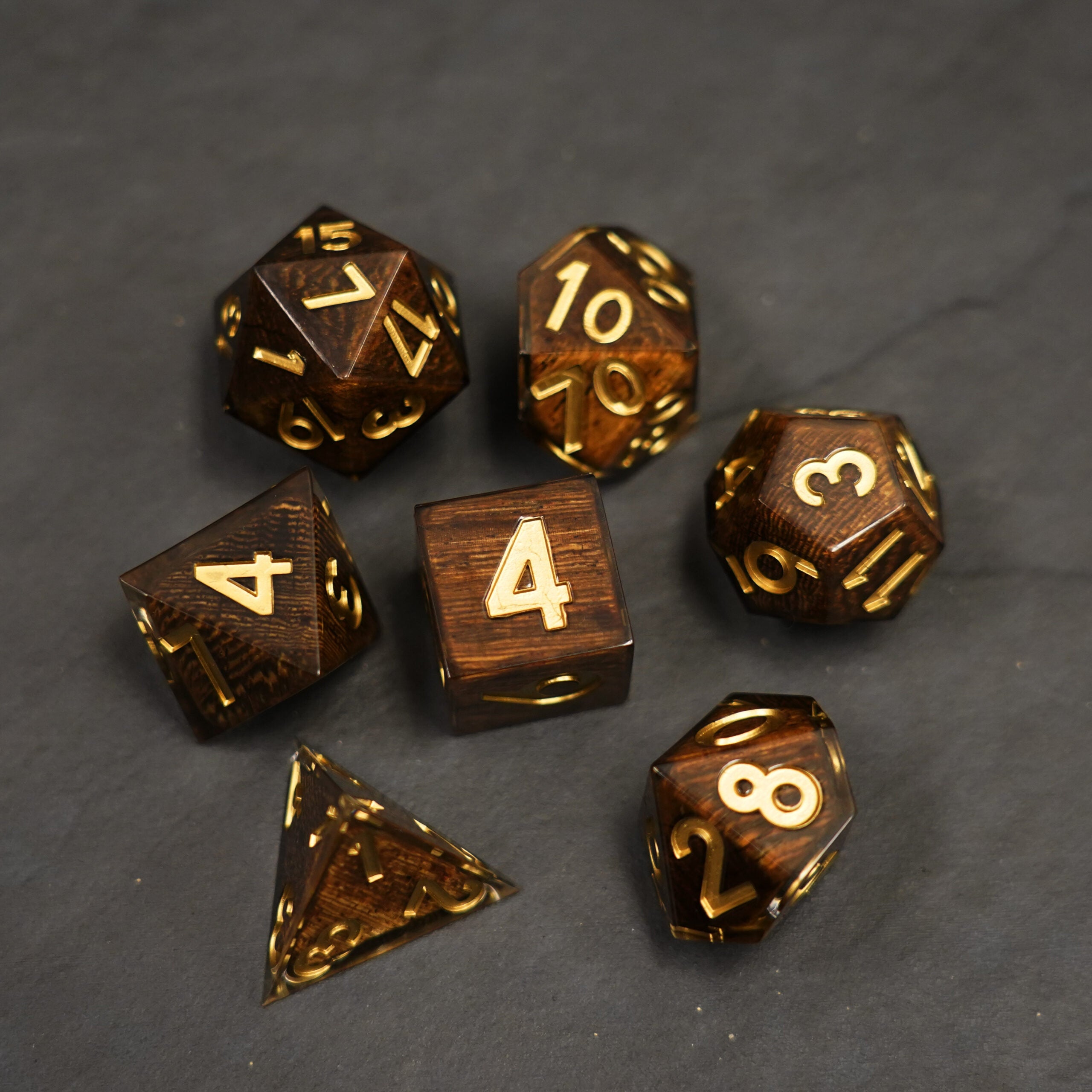 Hand Crafted Sharp Edge Resin Sealed Wood Dice