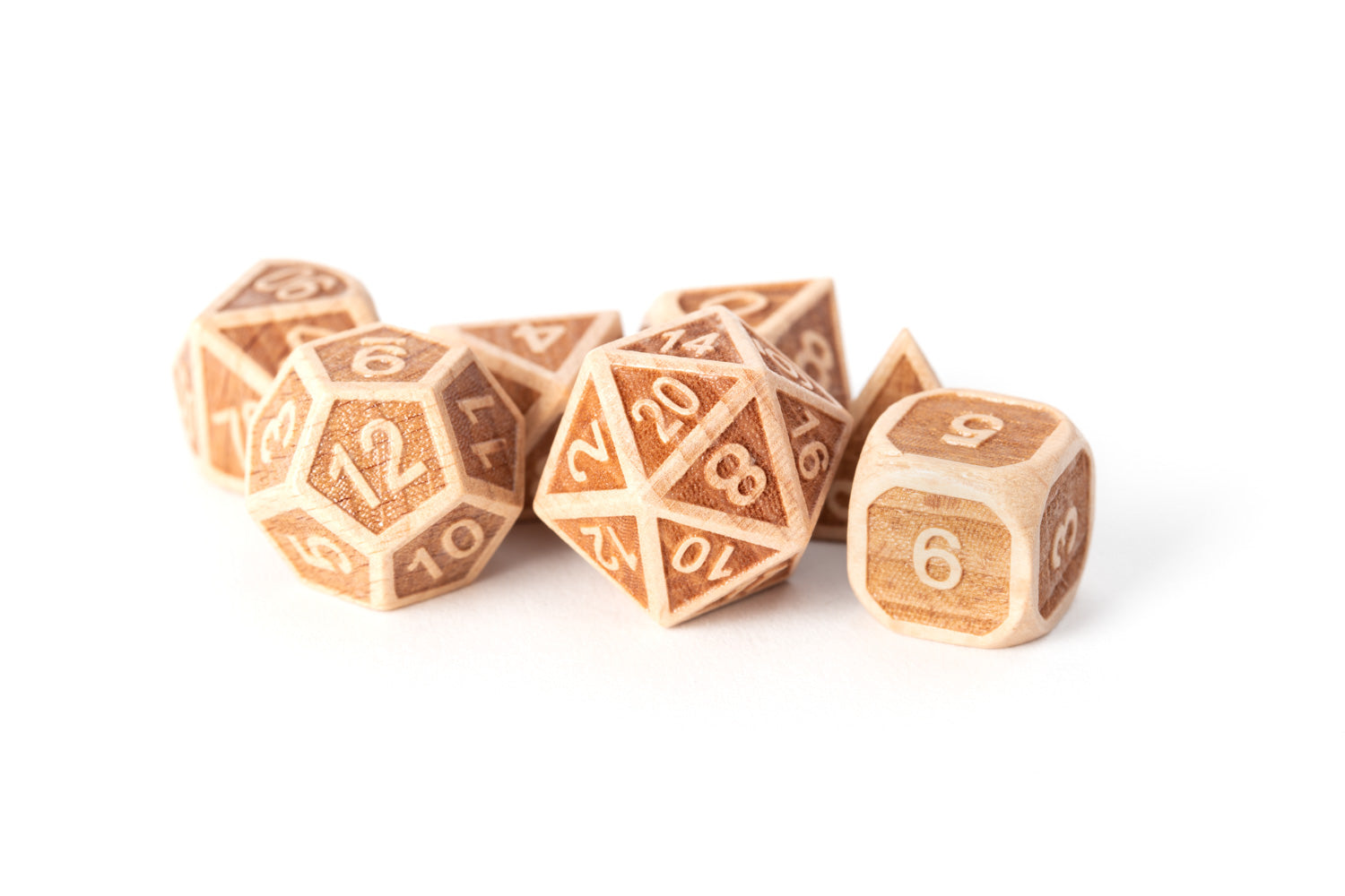 wooden dice set