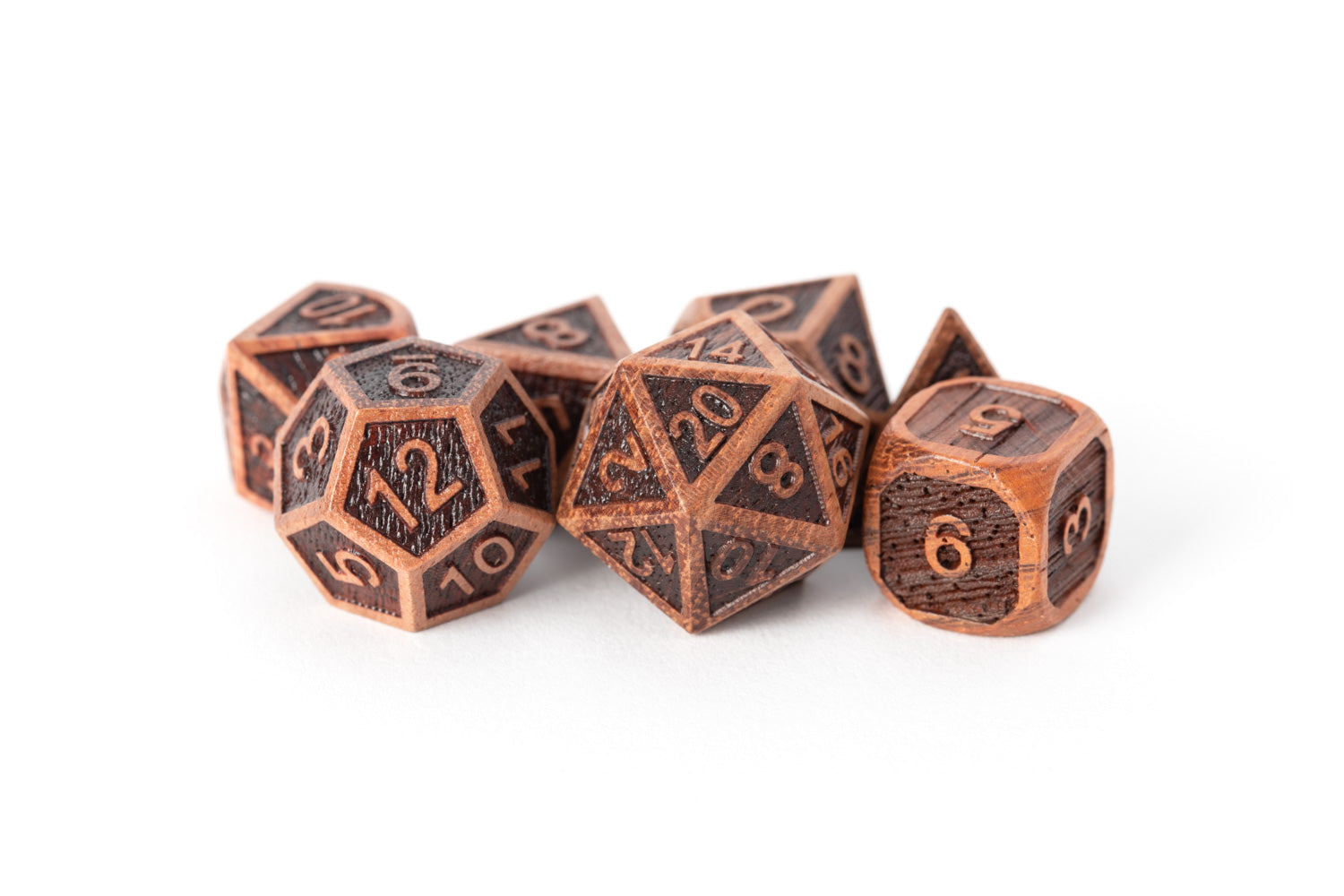 wooden dice set