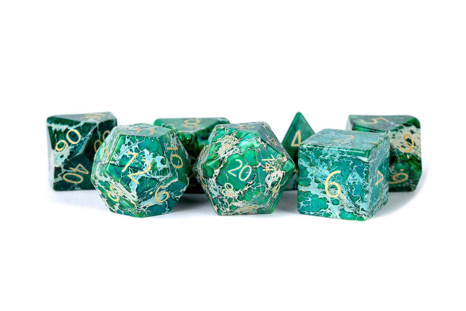 engraved green imperial stone