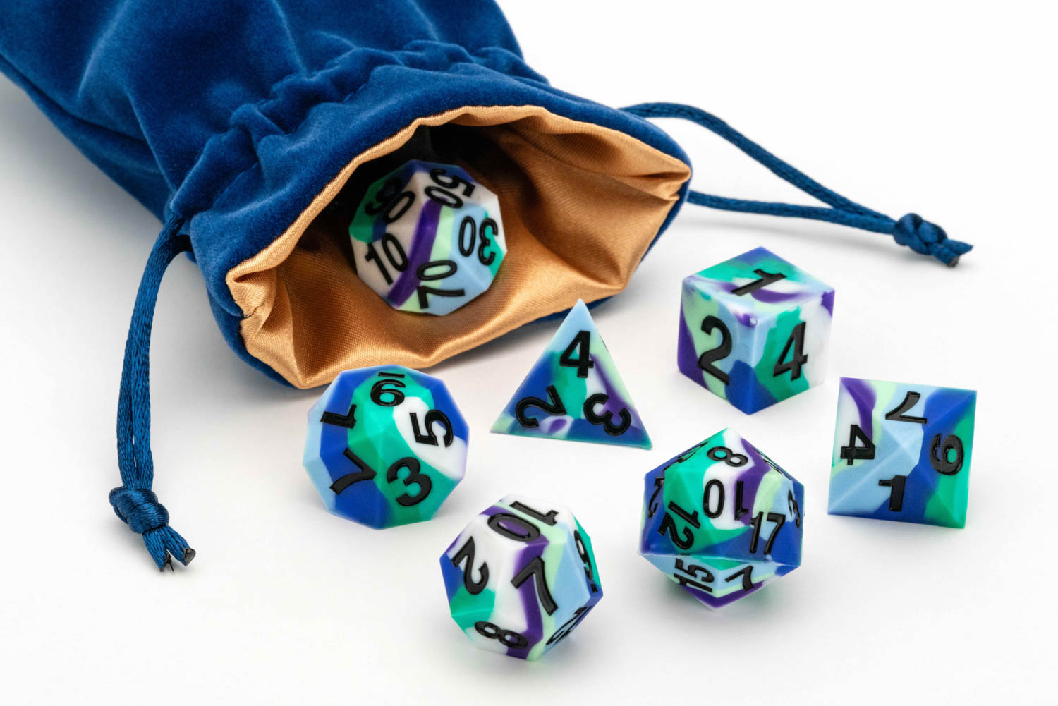 Sharp Edge Silicone Rubber Dice Set: Gay Men Pride