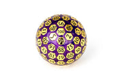 d100 gold purple enamel
