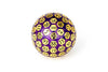 d100 gold purple enamel