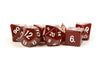 red gemstone dice set