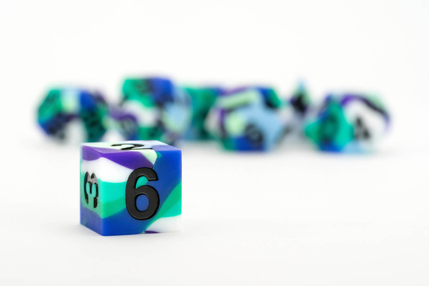 Sharp Edge Silicone Rubber Dice Set: Gay Men Pride