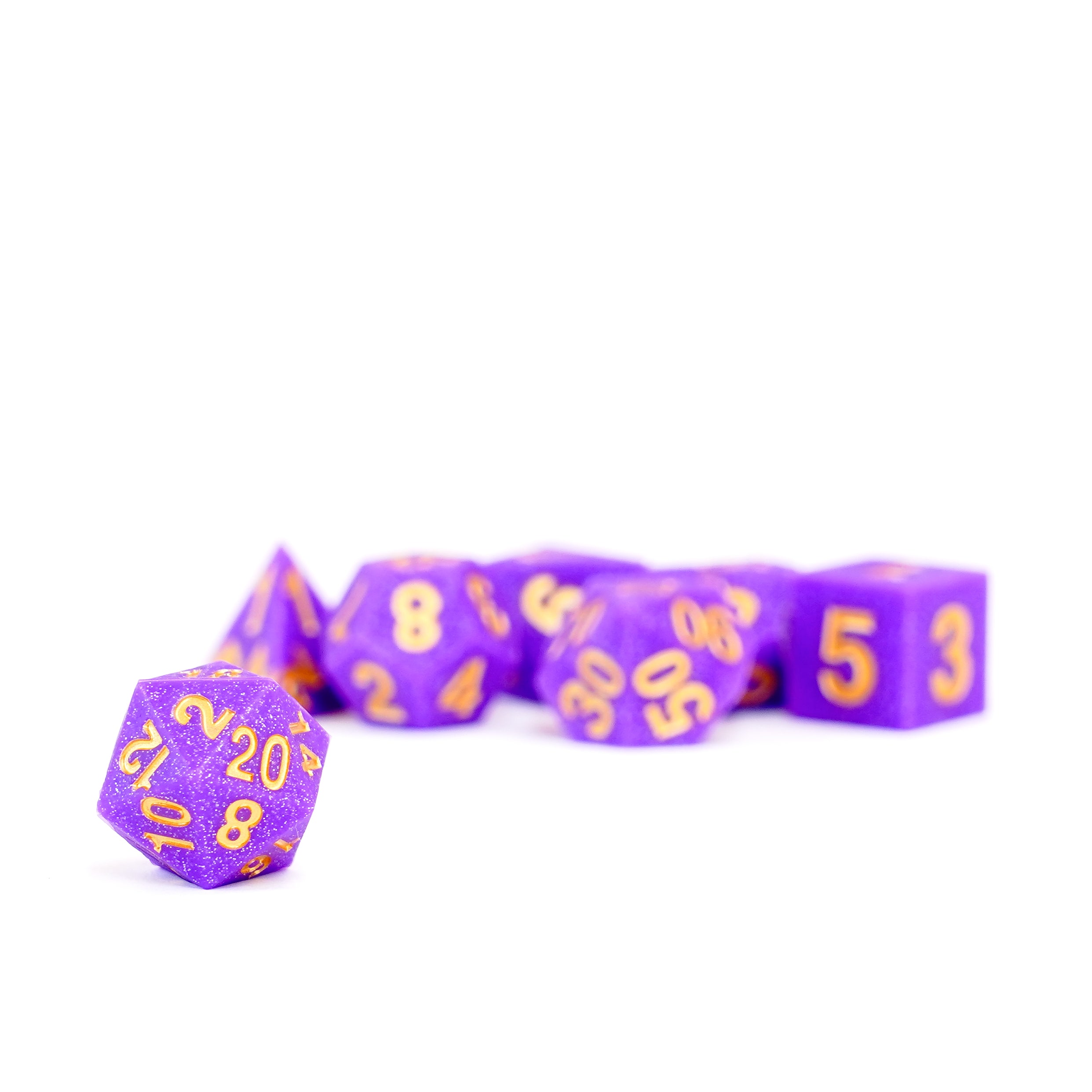 Sharp Edge Silicone Rubber Dice Set: Regal Ricochet