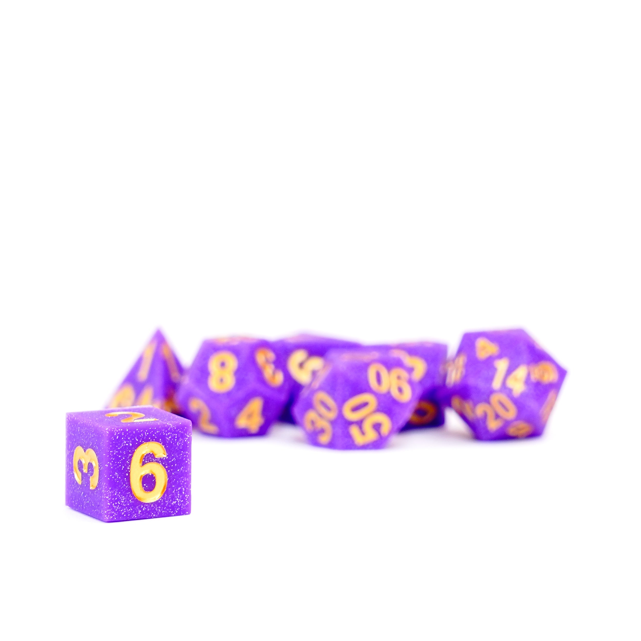 Sharp Edge Silicone Rubber Dice Set: Regal Ricochet