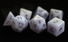 Blue Lace Agate dice set