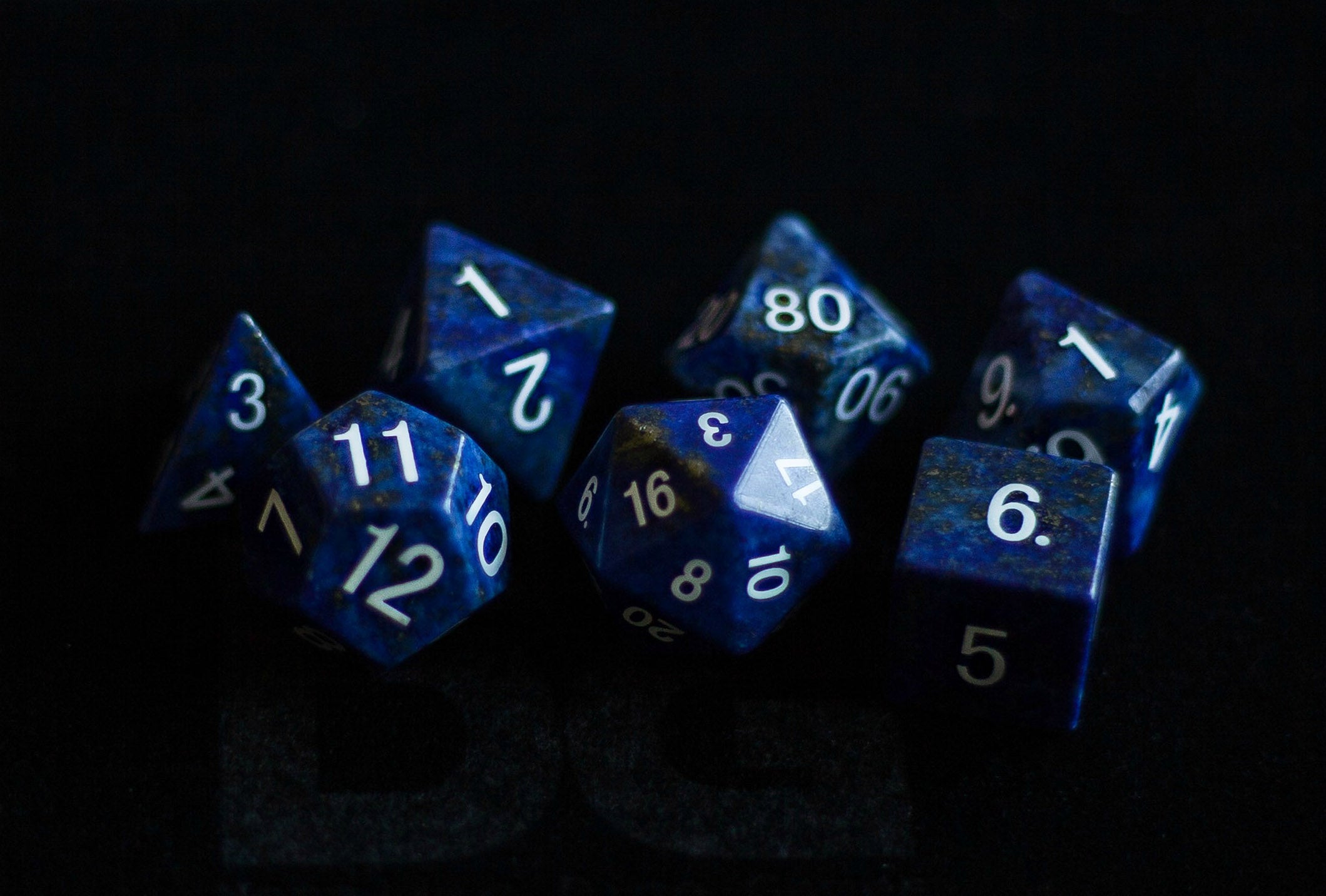 Lapis Lazuli dice set