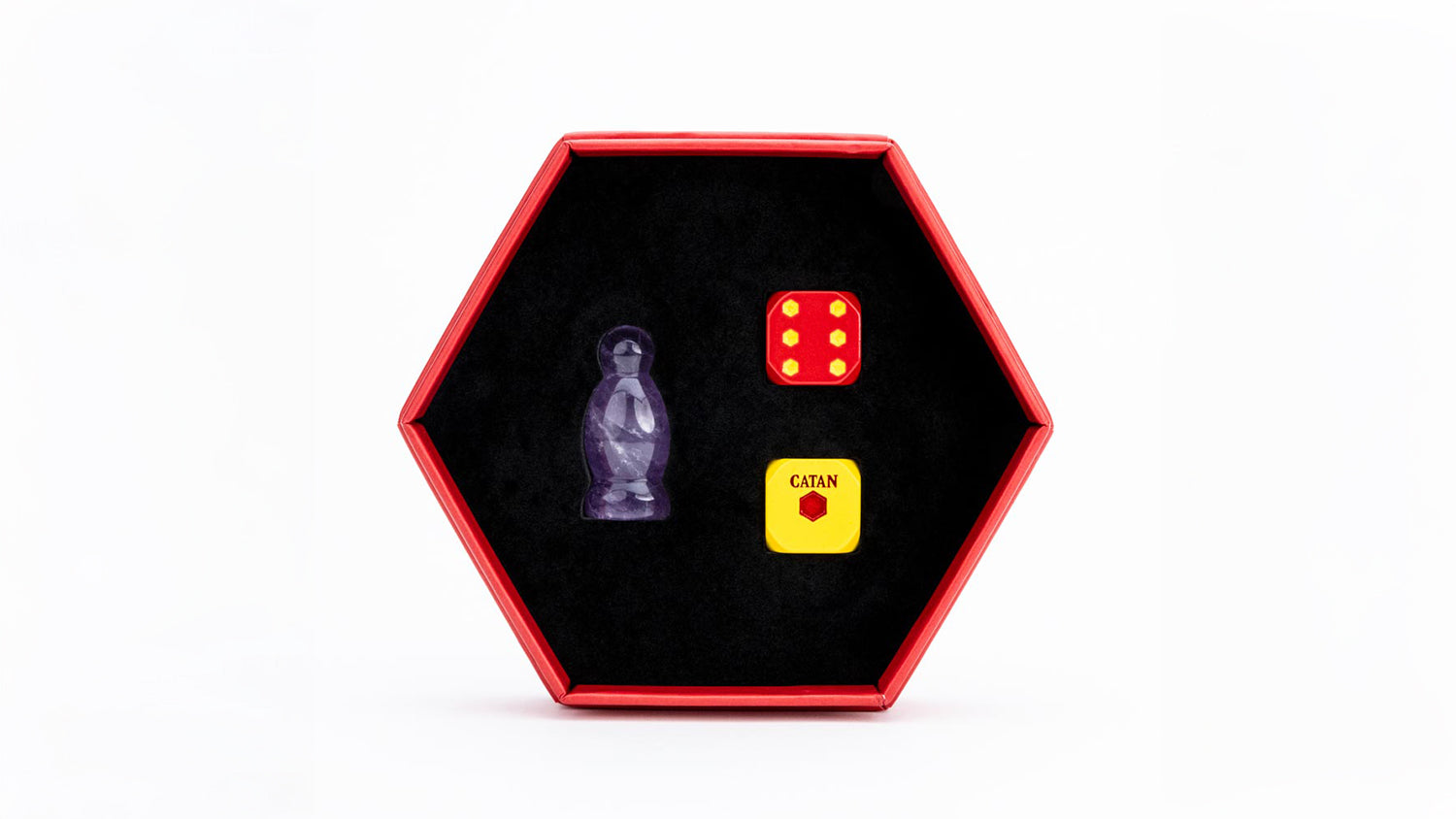 GenCon Exclusive CATAN® Premium Robber & Metal Dice Set - Amethyst