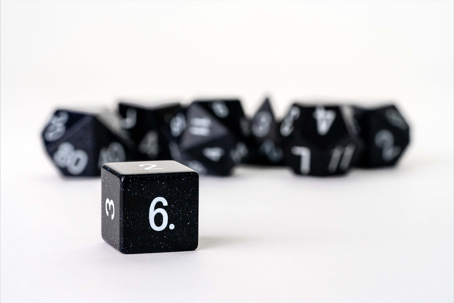 Mystic Mines 16mm Stone Poly Dice Set: Blue Sandstone