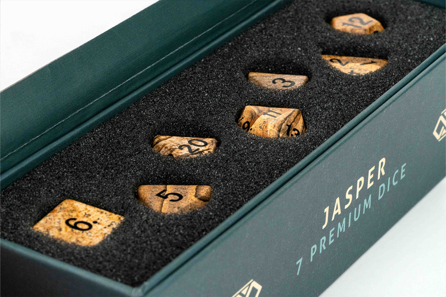 Mystic Mines 16mm Stone Poly Dice Set: Picture Jasper