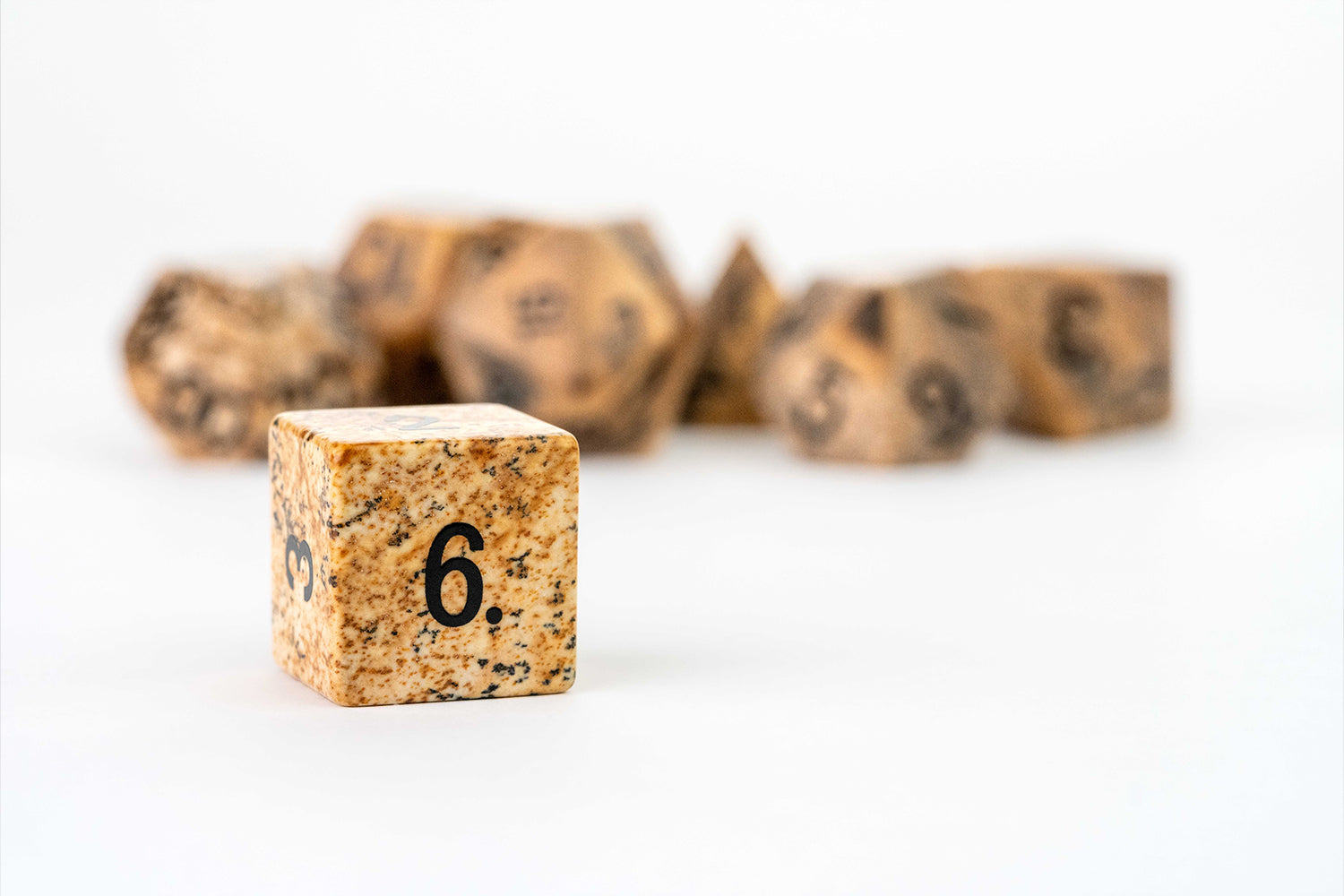 Mystic Mines 16mm Stone Poly Dice Set: Picture Jasper