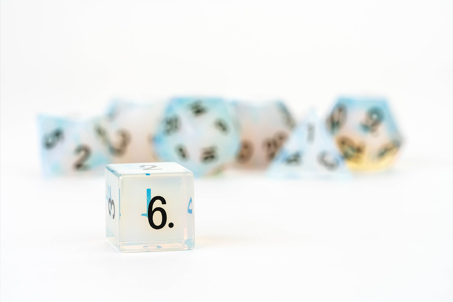 Mystic Mines 16mm Stone Poly Dice Set: Opalite