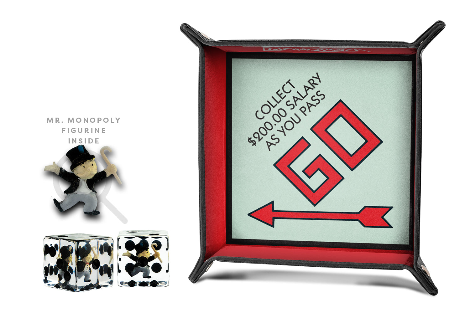 Mr. Monopoly Tray and Dice Set